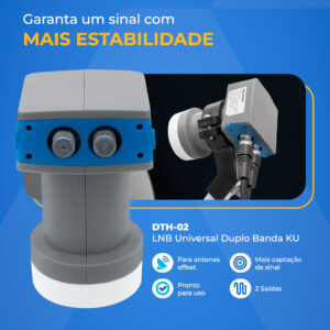 LNB duplo Universal Banda KU Aquário