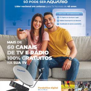 Kit Antena Parabólica Digital via Satélite Aquário