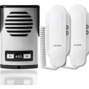 Porteiro Residencial Duplo Branco AGL